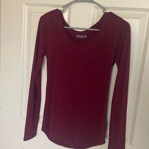 Long sleeve maroon shirt size medium